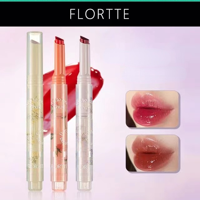 Aumude Flortte Jelly Lipstick – Langanhaltender, Feuchtigkeitsspendender Lippenstift, Wasserfest (Farbe 03)