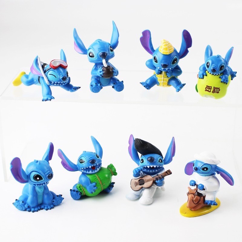 Lilo & Stitch Cake Toppers / Figurines (6 Pcs A Set)(Surfing Design),  Hobbies & Toys, Toys & Games on Carousell