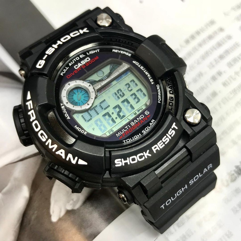 G Shock Copy Ori Premium Frogman Black White Shopee Malaysia