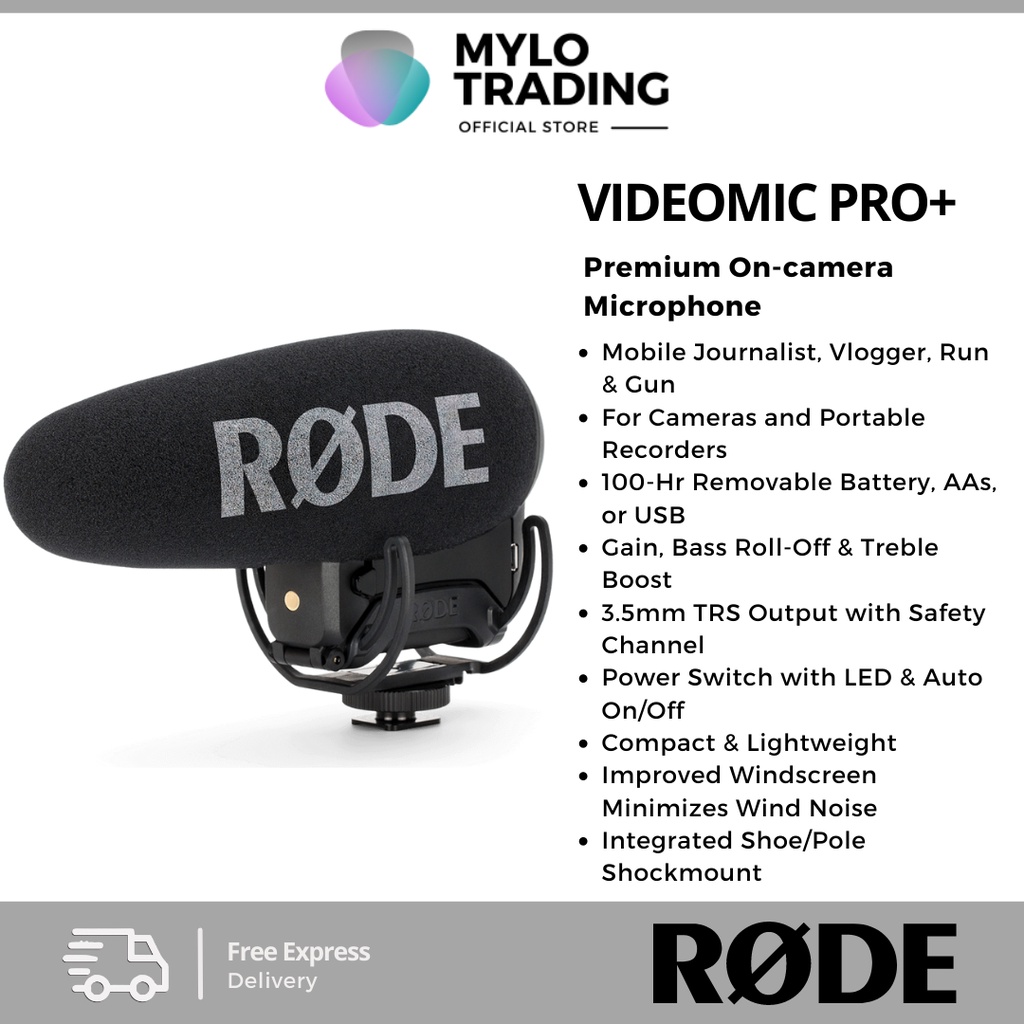 Rode Video Mic Pro Plus / Videomic Pro+ on Camera Shotgun Microphone