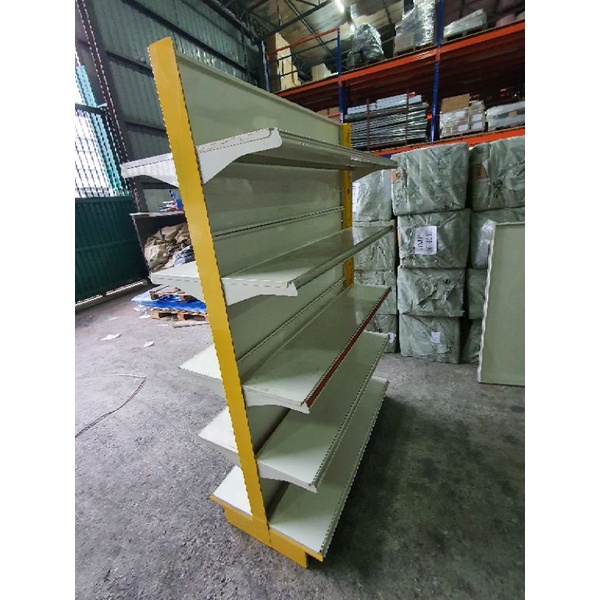 Big Rack 2nd Hand Island Gondola With Back panel/ All Netting(8+2)For