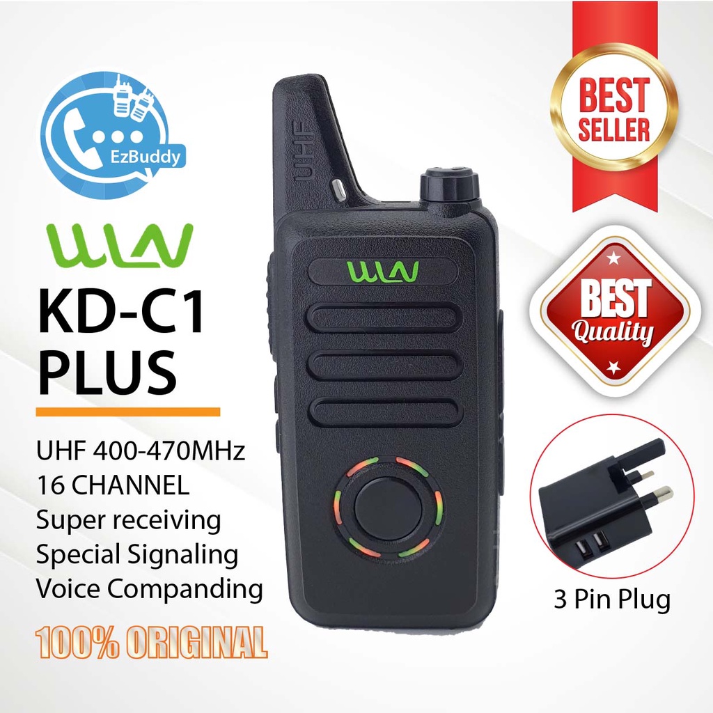 WLN Original KD-C1 PLUS Mini Walkie Talkie UHF 400-470 MHz With 16 ...