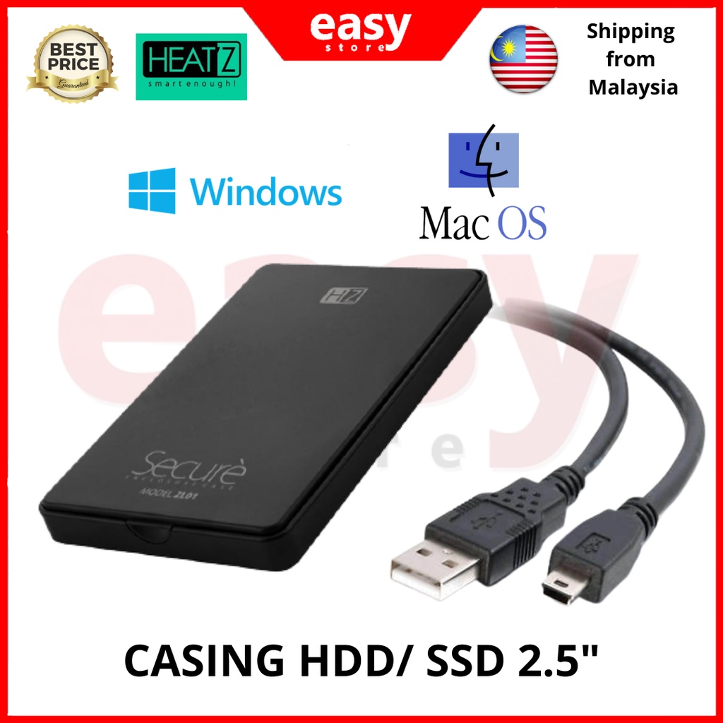 SSD/HDD HARD DISK HDD CASE CASING ENCLOSURE USB 3.0 / 2.0 PORTABLE 2.5 ...