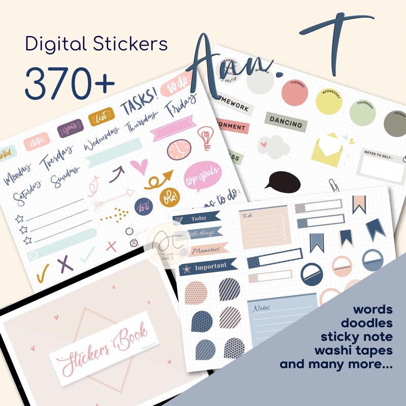 Digital Stickers for Any Devices ( PNG 2 ) Planner Sticker GoodNotes ...