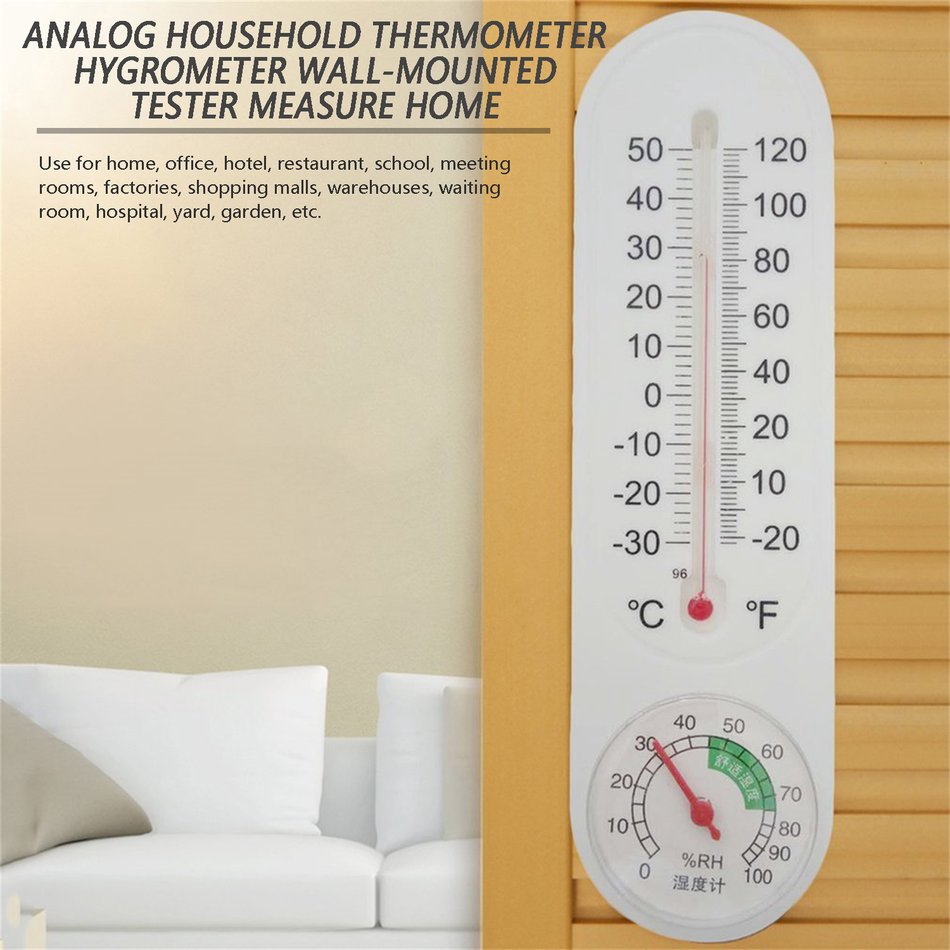 Indoor Outdoor Thermometer Hygrometer for Office Home Room Hotel