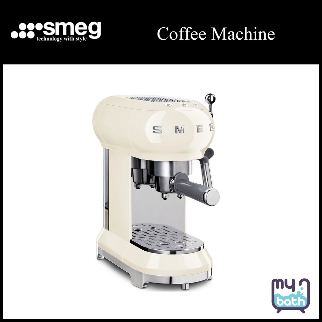 Smeg ECF01CR Espresso Coffee Machine Cream Shopee Malaysia
