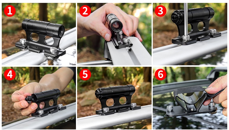 thumbnail interactive-video image 1 of Quick Release Bike Fork Mount | Aluminum Alloy Roof Rack Bracket For Car | MTB & Road Bike Carrier 1 of 9
