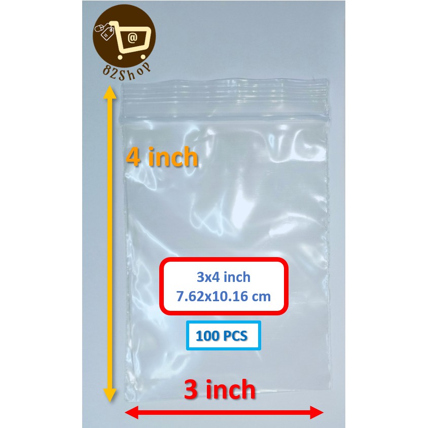 100PCS Small White / Clear Zip Lock Plastic Package Bags with