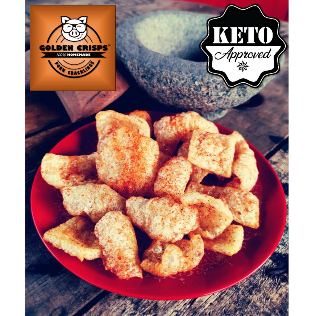 KetoFriendly Crispy Pork Rinds / Pork Skin by Golden Crisps [NONHALAL