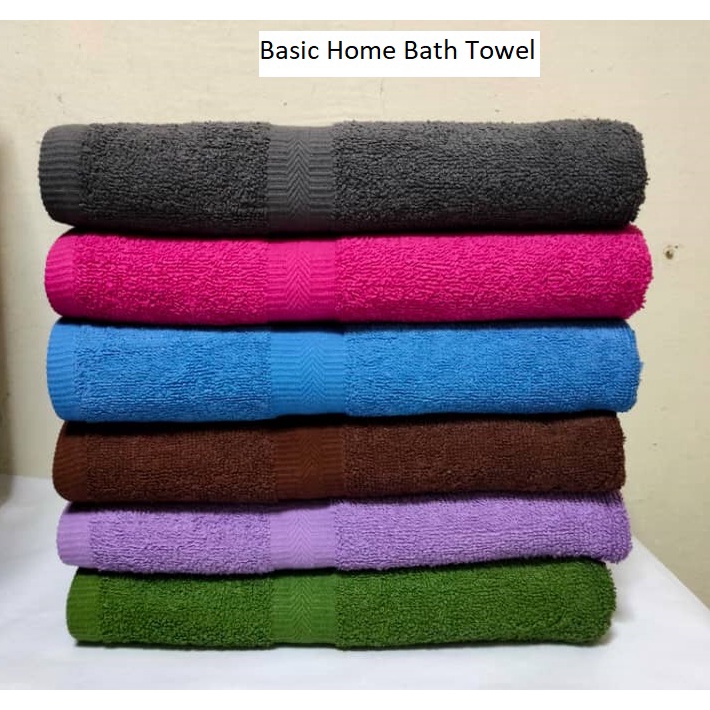 Basic Home Bath Towel 100% Cotton Bath Towel 70 x 140 cm | Shopee Malaysia
