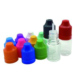 50 X 5ml Clear PET Plastic Dropper Empty Liquid Bottles