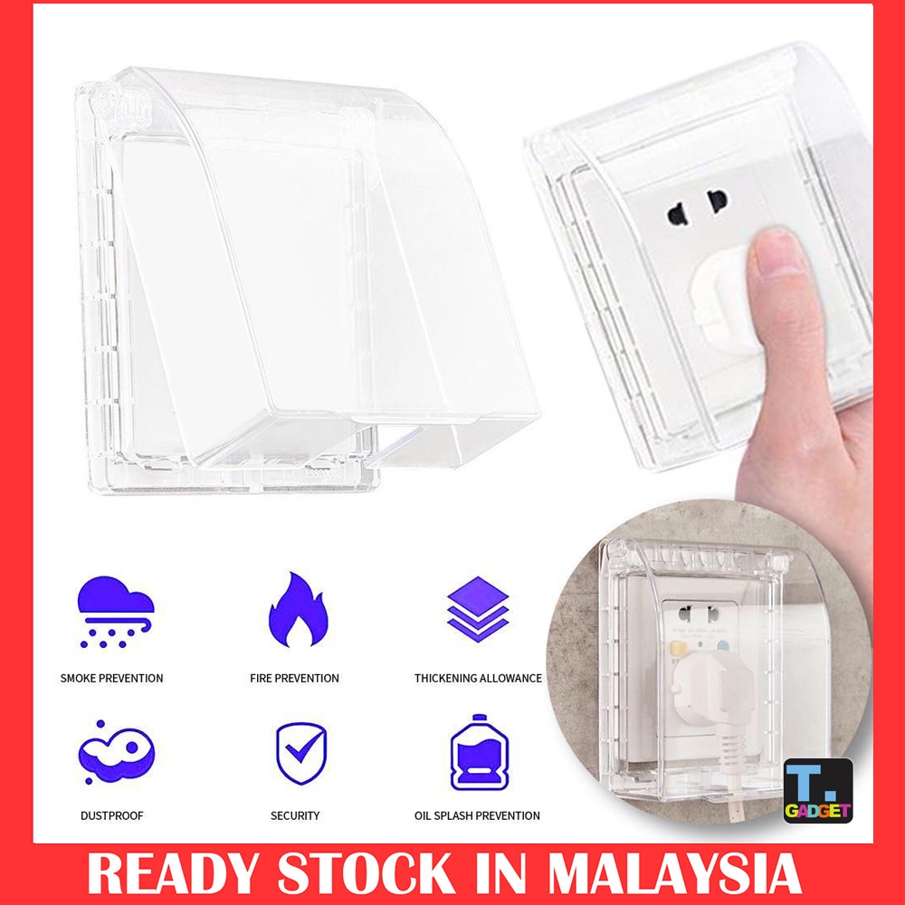 Plastic Wall Switch Waterproof Cover Box Cover For Socket Bathroom Flip