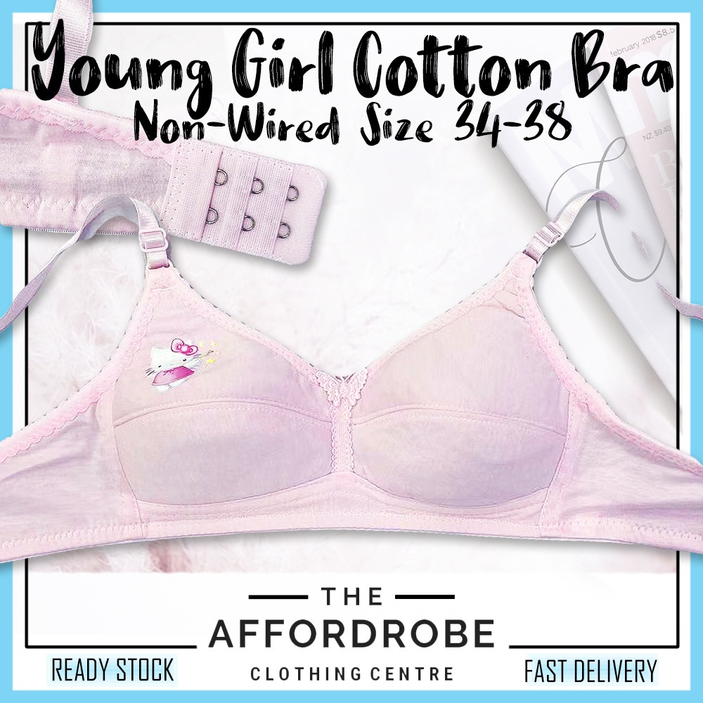 34-38 Cup A/B Cotton Bra Non-Wired Young Teenage Girl First Bra No ...