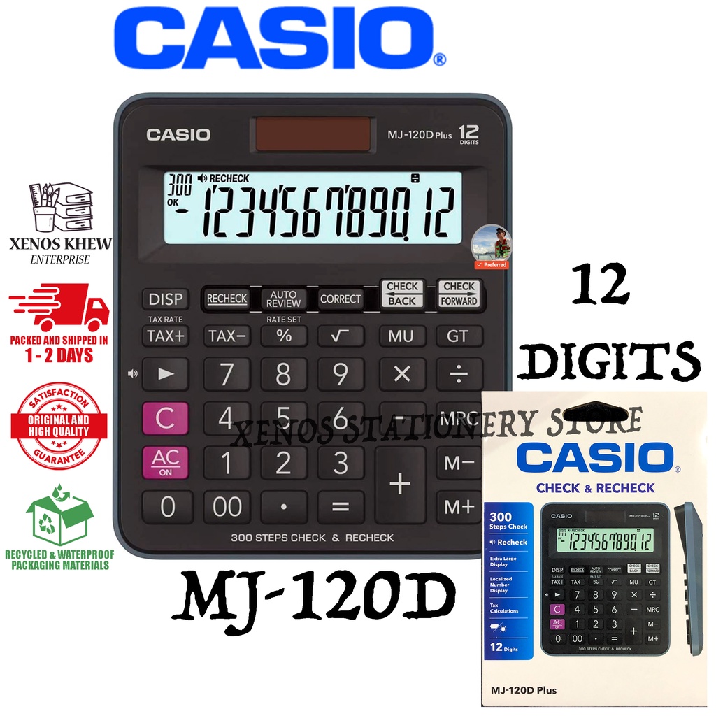 CASIO CALCULATOR MJ 100D PLUS MJ 120D PLUS READY STOCK 100 ORIGINAL Shopee Malaysia