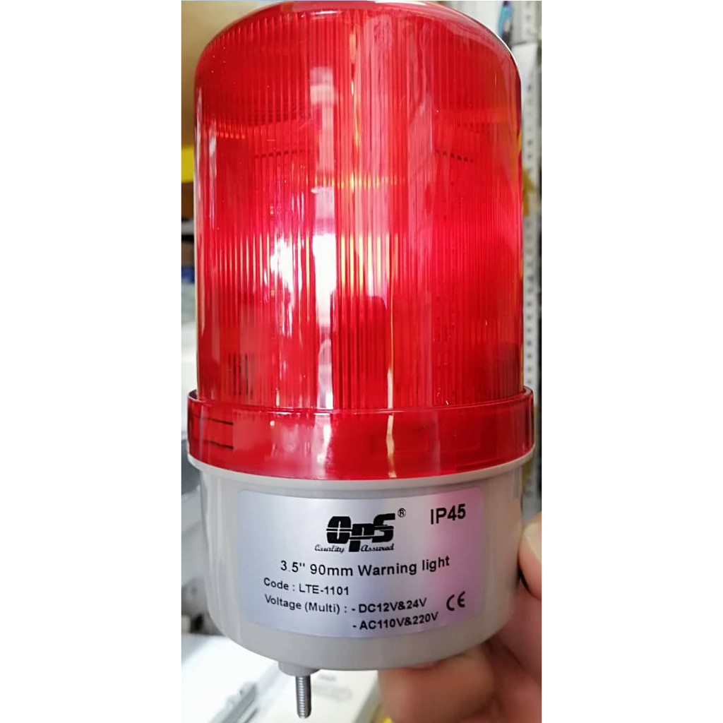 OPS LED Warning Light/ Industrial Strobe Light RED (multiple voltage ...