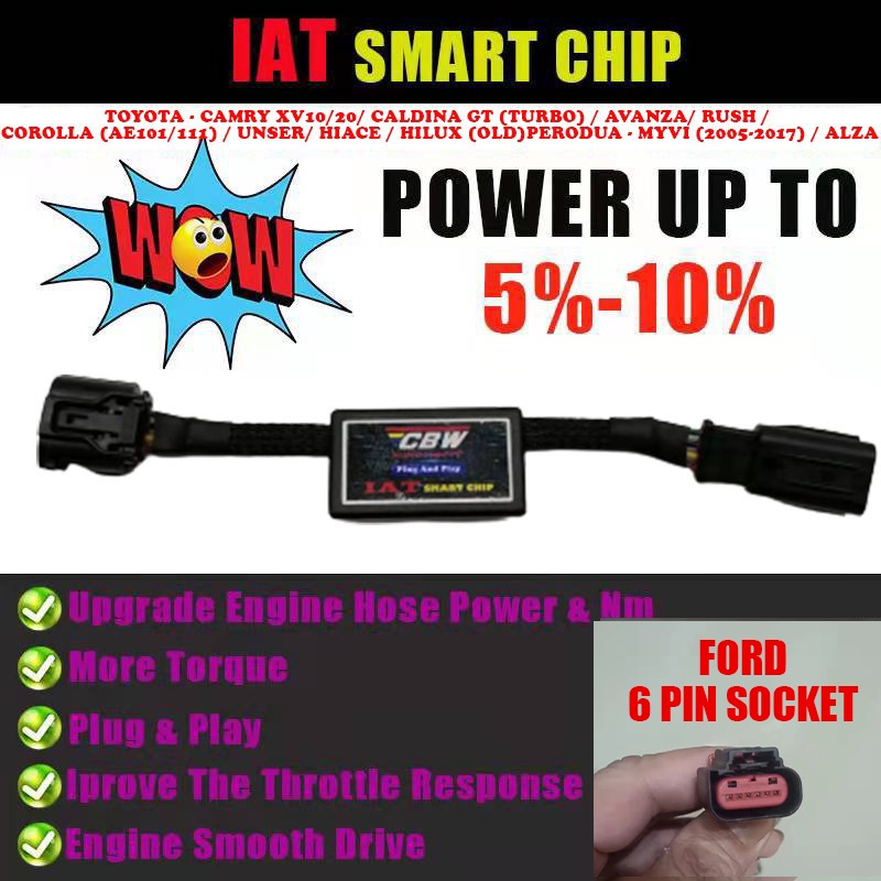 CBW IAT Smart Chip Tuning Booster SYSTEM Ford Ranger Ford Focus 6 PIN
