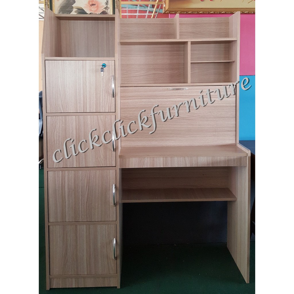 👍READY STOCK👍 Study Table with 4 Storage Cabinet and Compartment ...