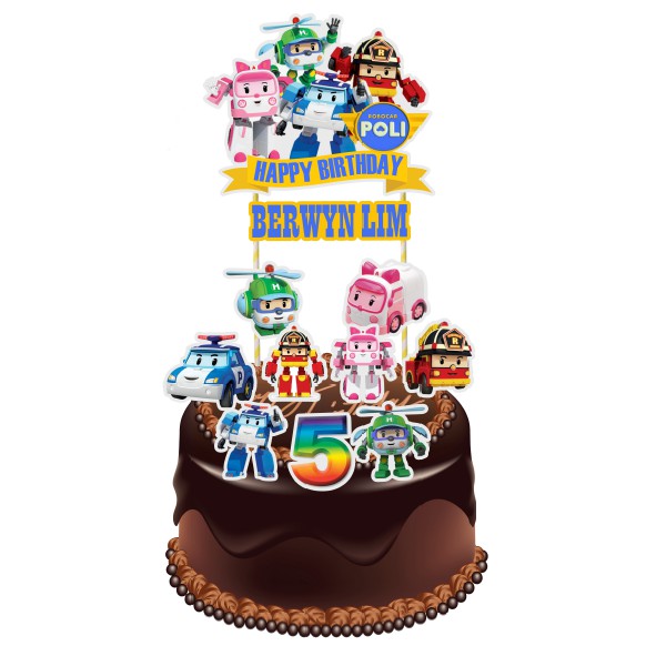 Robocar Poli Cake Topper | Shopee Malaysia