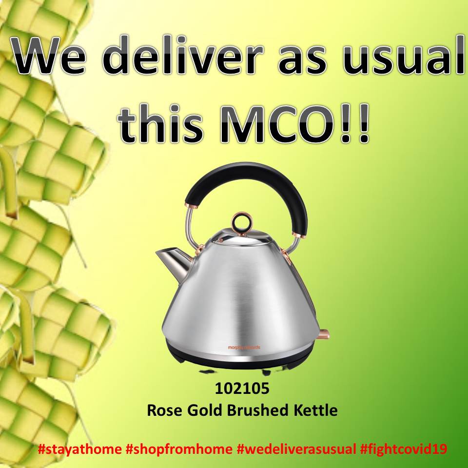 Morphy Richards Accents Rose Gold Kettle Brushed 102105 Shopee Malaysia
