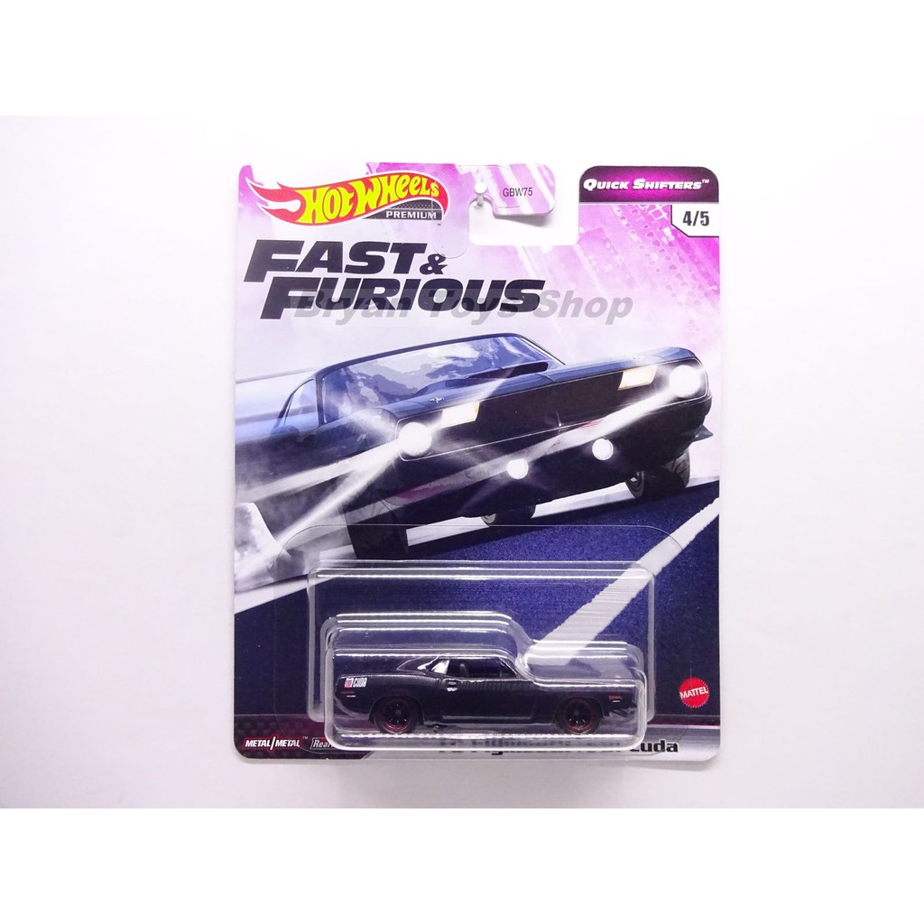 Hot Wheels Fast & Furious 70plymouth AAR Cuda Quick Shifters Shopee