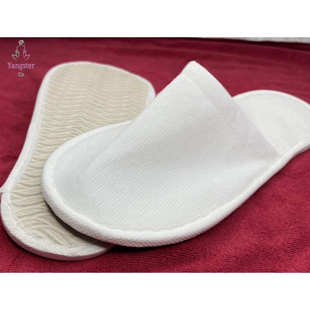 5 Stars Hotel Slippers 10pair 8mm thick White Hotel Disposable Slippers/ house slipper Terry Spa Guest Shoes budget