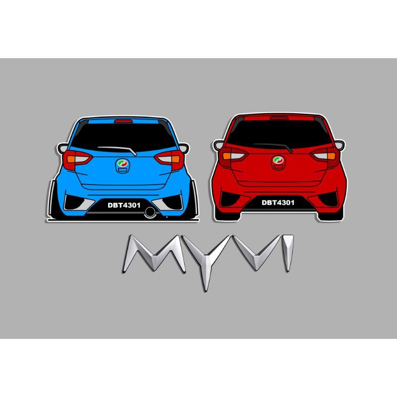 sticker MYVI BARU siap no plat warna kereta | Shopee Malaysia