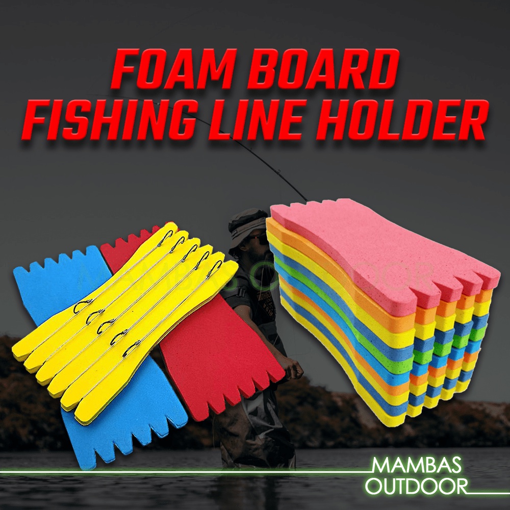 Foam Board Fishing Line Holder EVA Snelled Hook Rig Line Winders