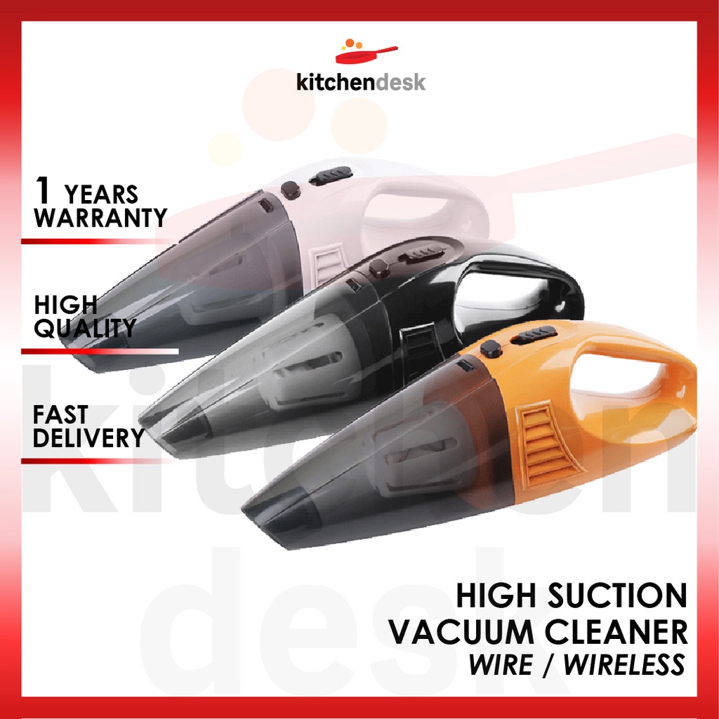 KD_ Car Vacuum Cleaner 12V Wireless Portable Small Dry Wet Dual