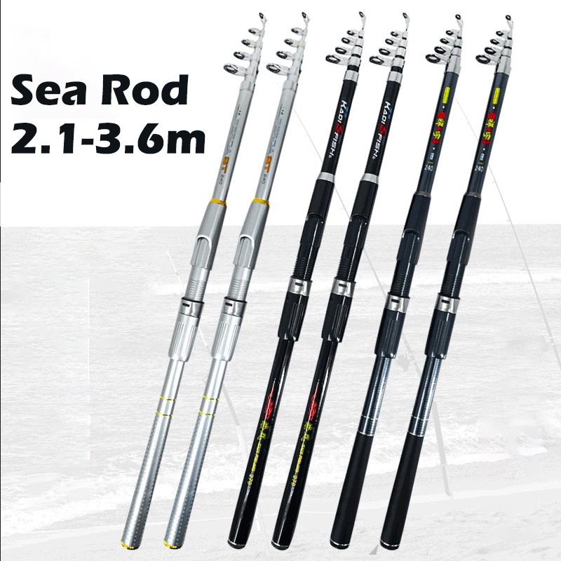 Telescopic Sea Fishing Rod Surf Rod Batang Joran 7ft - 12ft | Shopee ...