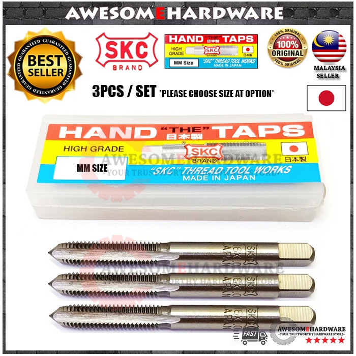 (MADE IN JAPAN) 3PCS SKC HAND TAP TAPS SET M3 - M14 | Shopee Malaysia