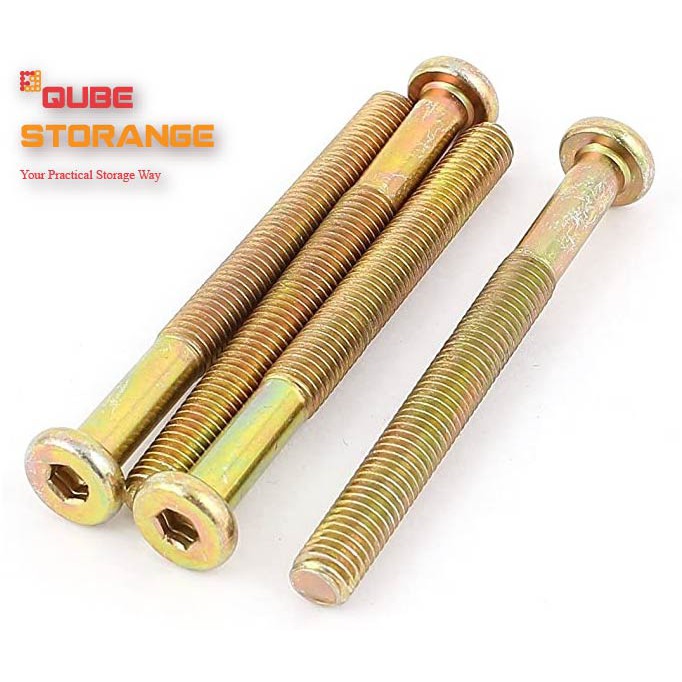 10 pcs JCBC JCBB Furniture Screw Bolt & Nut Hex Hole Insert Wood Barrel ...