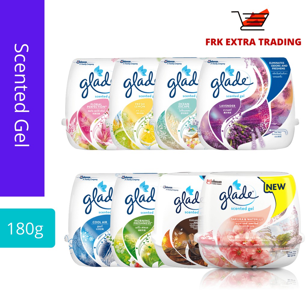 Glade Scented Gel 180g Lavender Ocean Escape Morning Freshness Cool