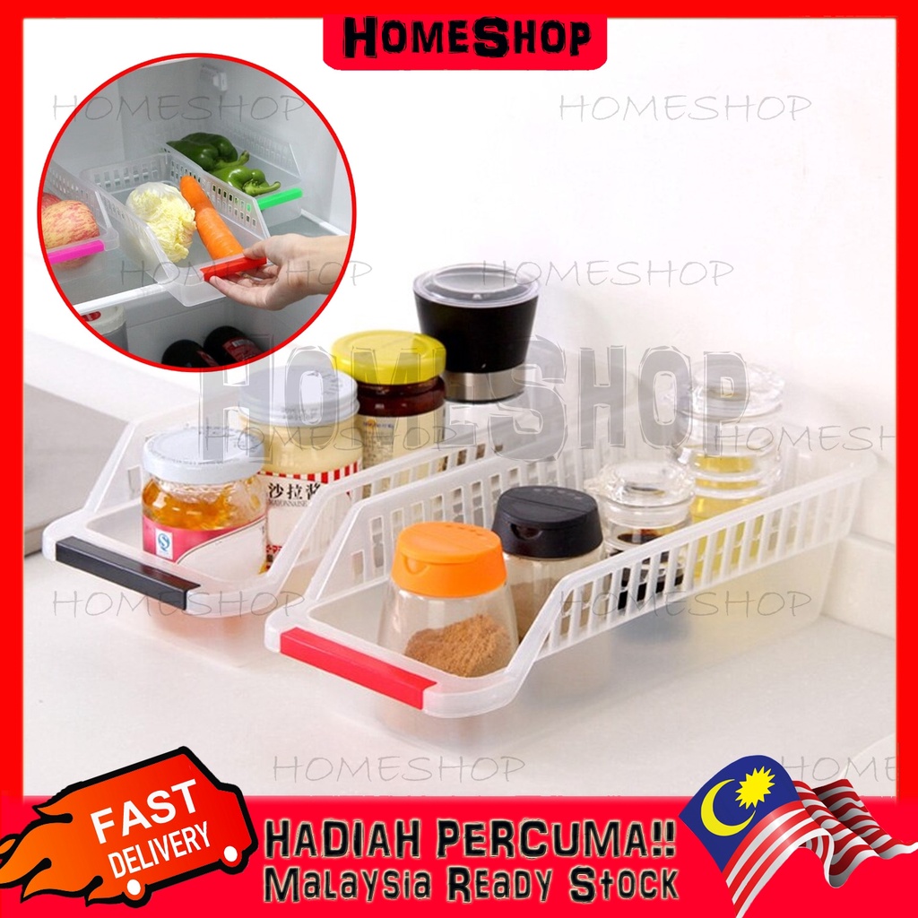 Fridge Pull Out Drawer Storage Box Space Organizer