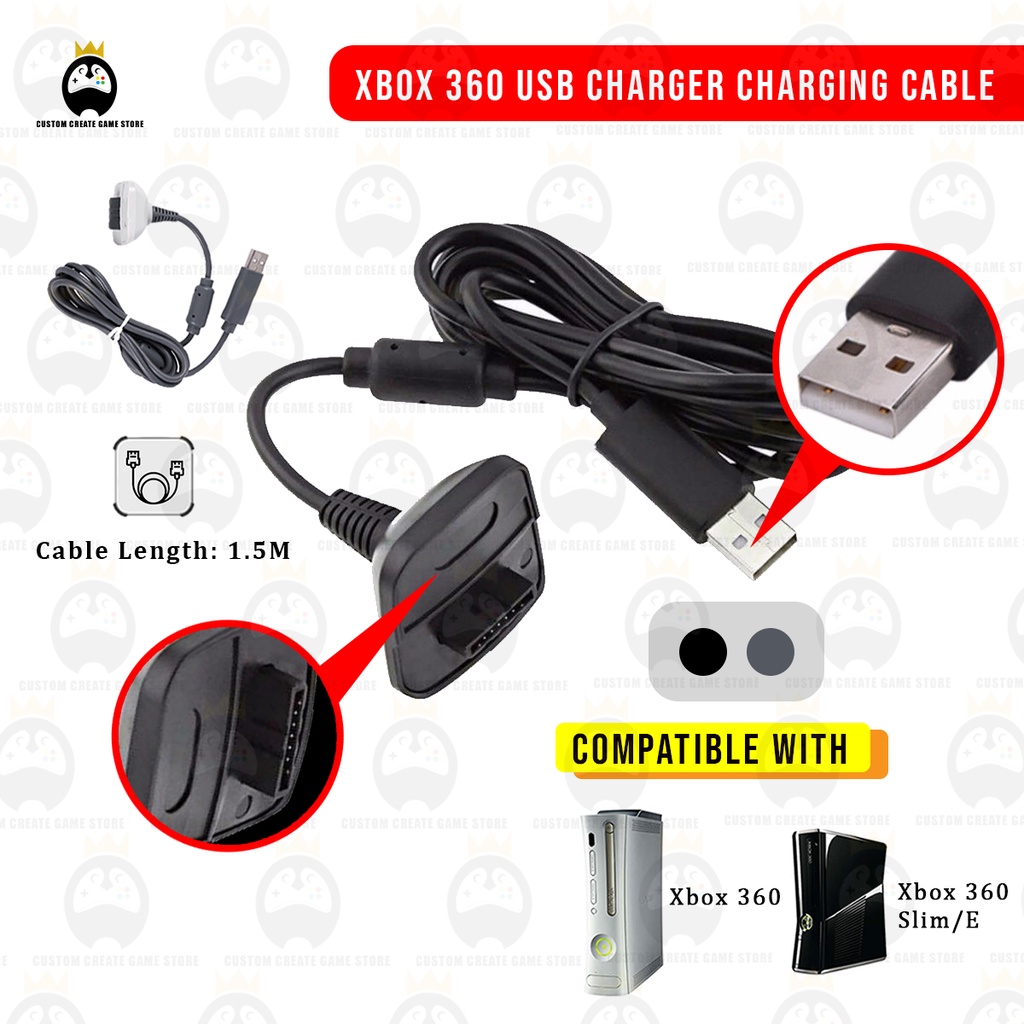 XBOX 360 USB Charger Charging Cable [READY STOCK] Shopee Malaysia