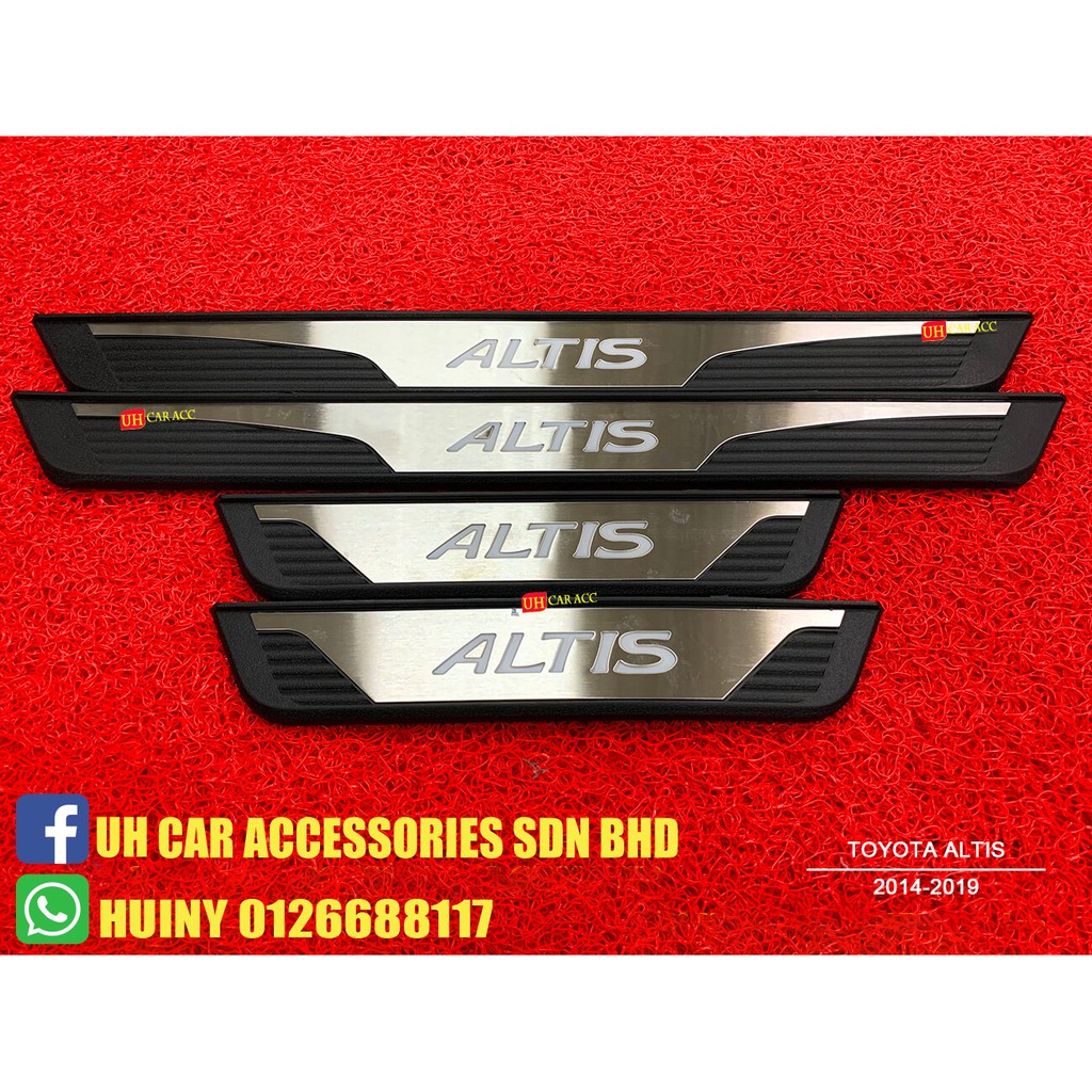 TOYOTA ALTIS 2014-2018 SIDE SILL PLATE LED DOOR STEP | Shopee Malaysia
