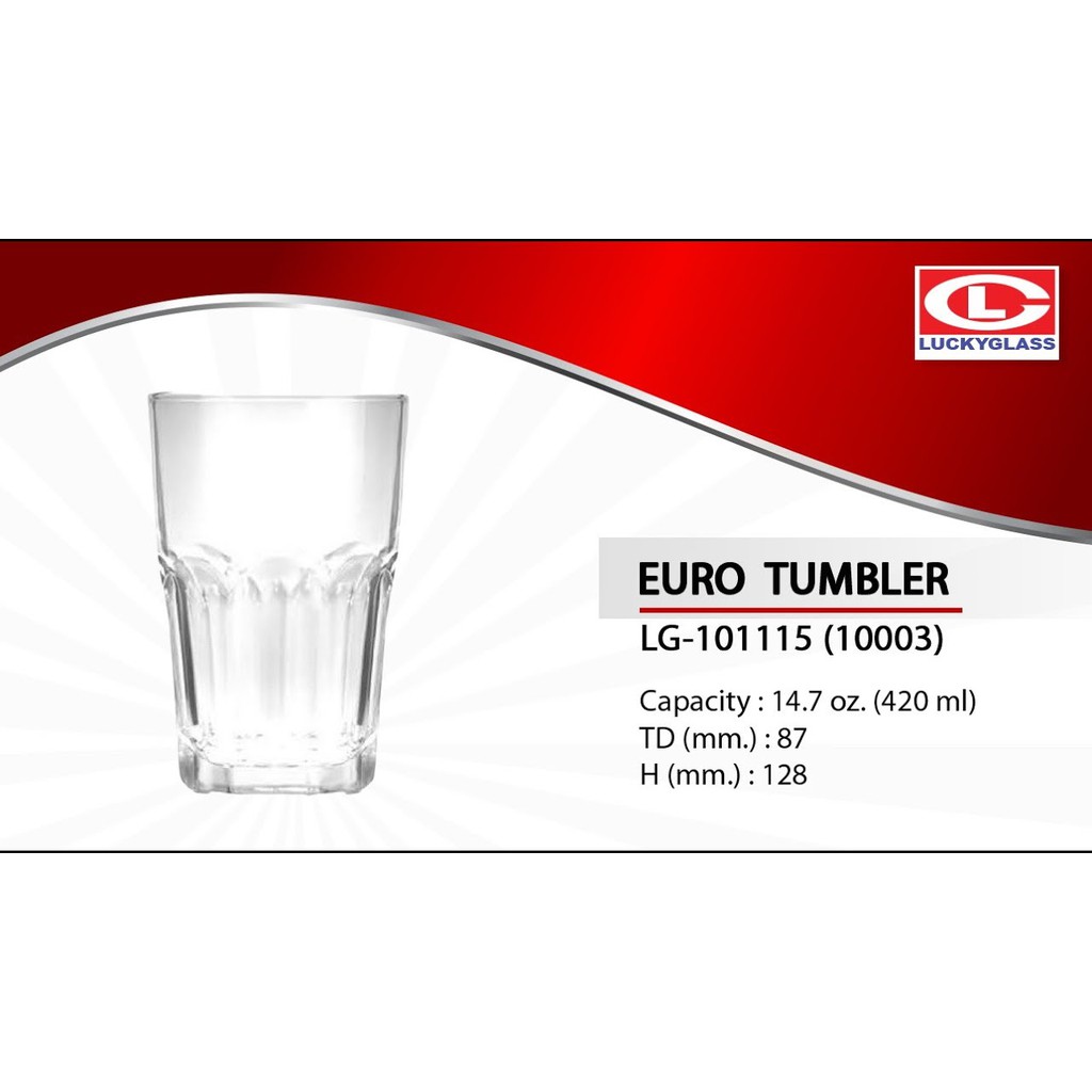 Thailand Lucky Glass City Tumbler Euro Tumbler LG10003 Drinkware IKEA