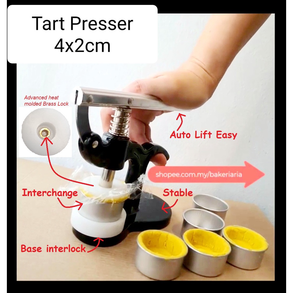 [Improved] Tart Presser 4x2cm Acuan Hokaido Mold Acuan Nutella Mold Penekan Tart Shell Shopee
