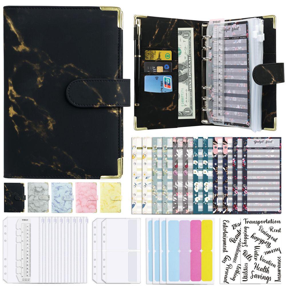 Reemoor Marble Notebook Money Organizer Stationery A6 Notebook Budget 