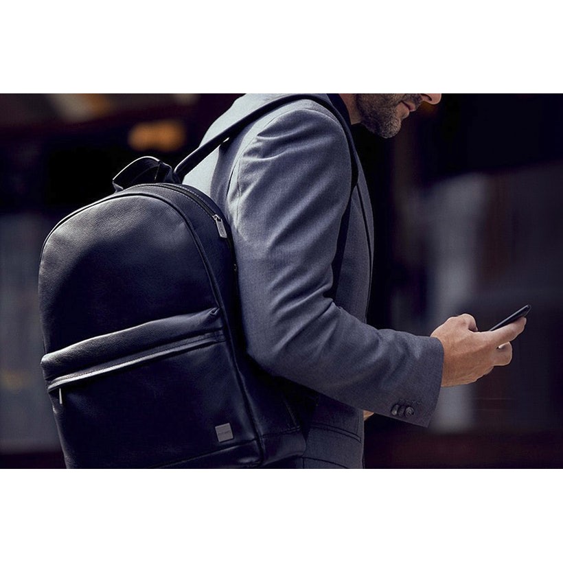 Knomo Albion Leather 15.6 Laptop Backpack Black or Brown Shopee Malaysia