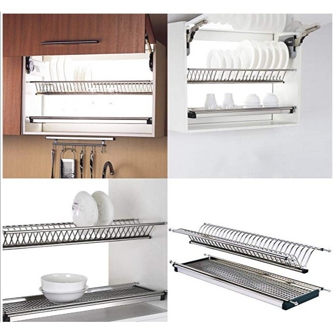 201 Stainless Steel hanging Dish Rack Top and Bottom Shopee Malaysia