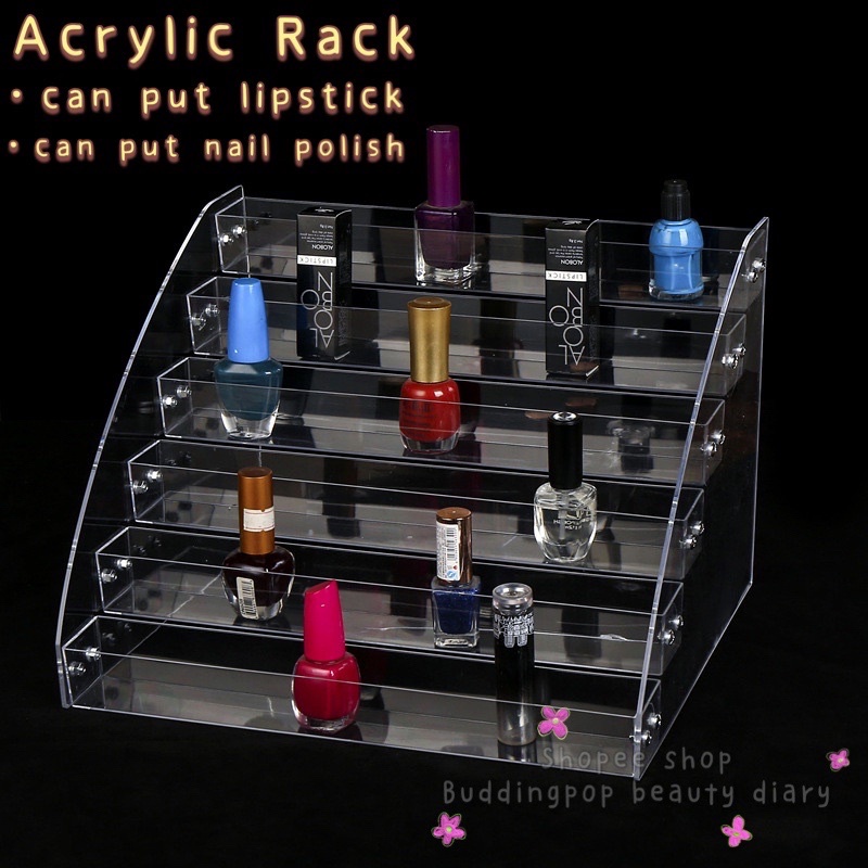 Nail Polish Acrylic Rack For Cosmetic Storage Display MultiLayers ...