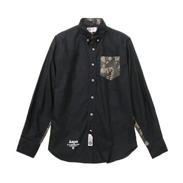 AAPE BY A BATHING APE LONG SLEEVE SHIRT FORMAL CASUAL WITH