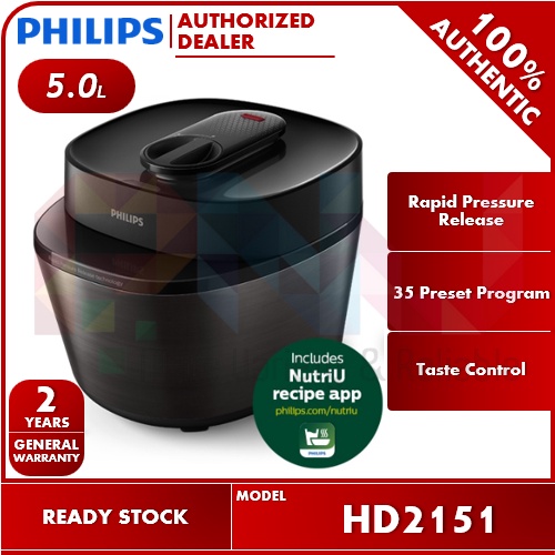 Philips All in One Rapid Pressure Cooker HD2151 (HD2151/62) Shopee