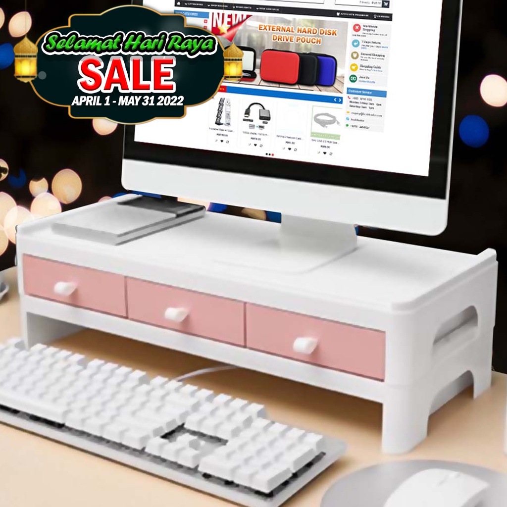Raya Promo Modern Multifunctional Desktop Organizer Computer Monitor ...