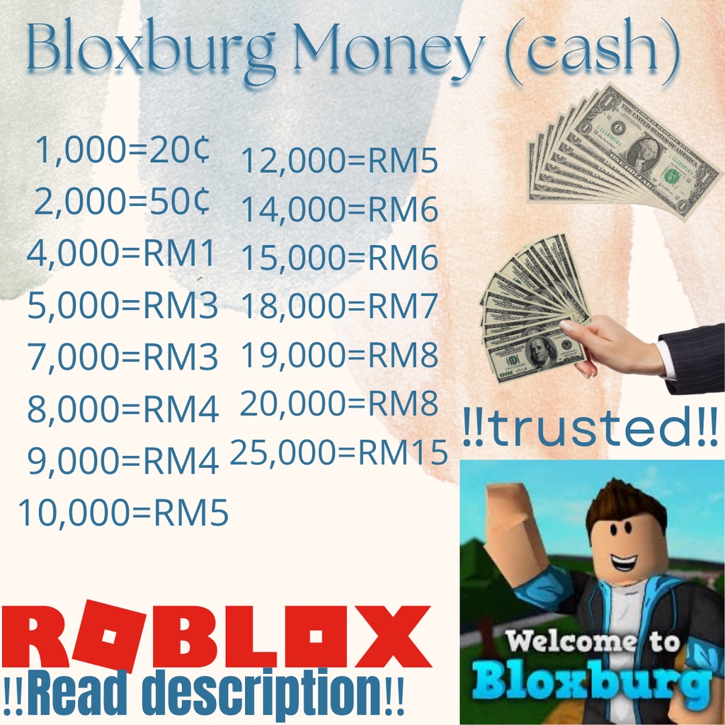 Bloxburg Cash (malaysia) !!DISCOUNT!! Cheap n Trusted !!READ ...