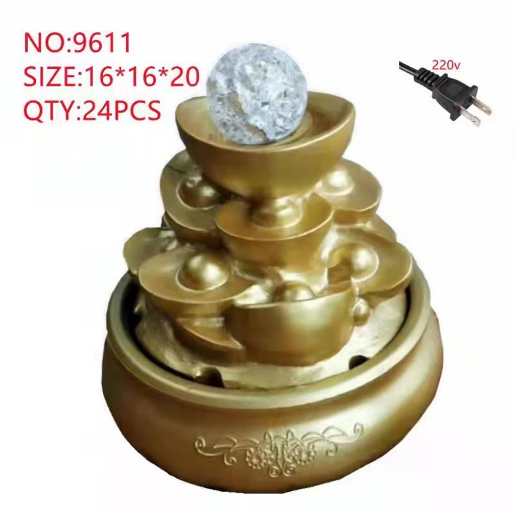 Gold Money Bar water fountain lucky charms fountain good luck for home