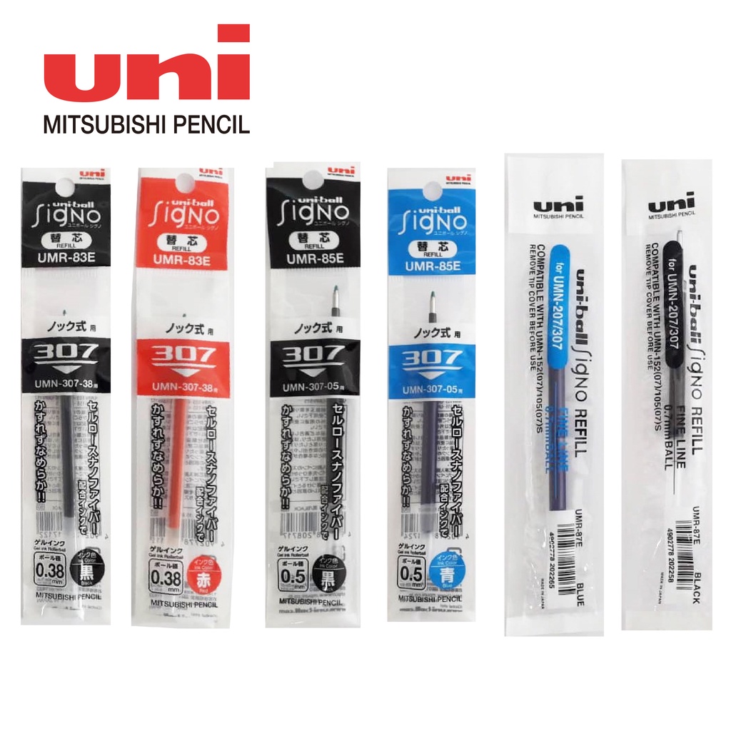 Uni Signo 307 Gel Ink Pen [Refill] 0.38mm 0.5mm 0.7mm | Shopee Malaysia