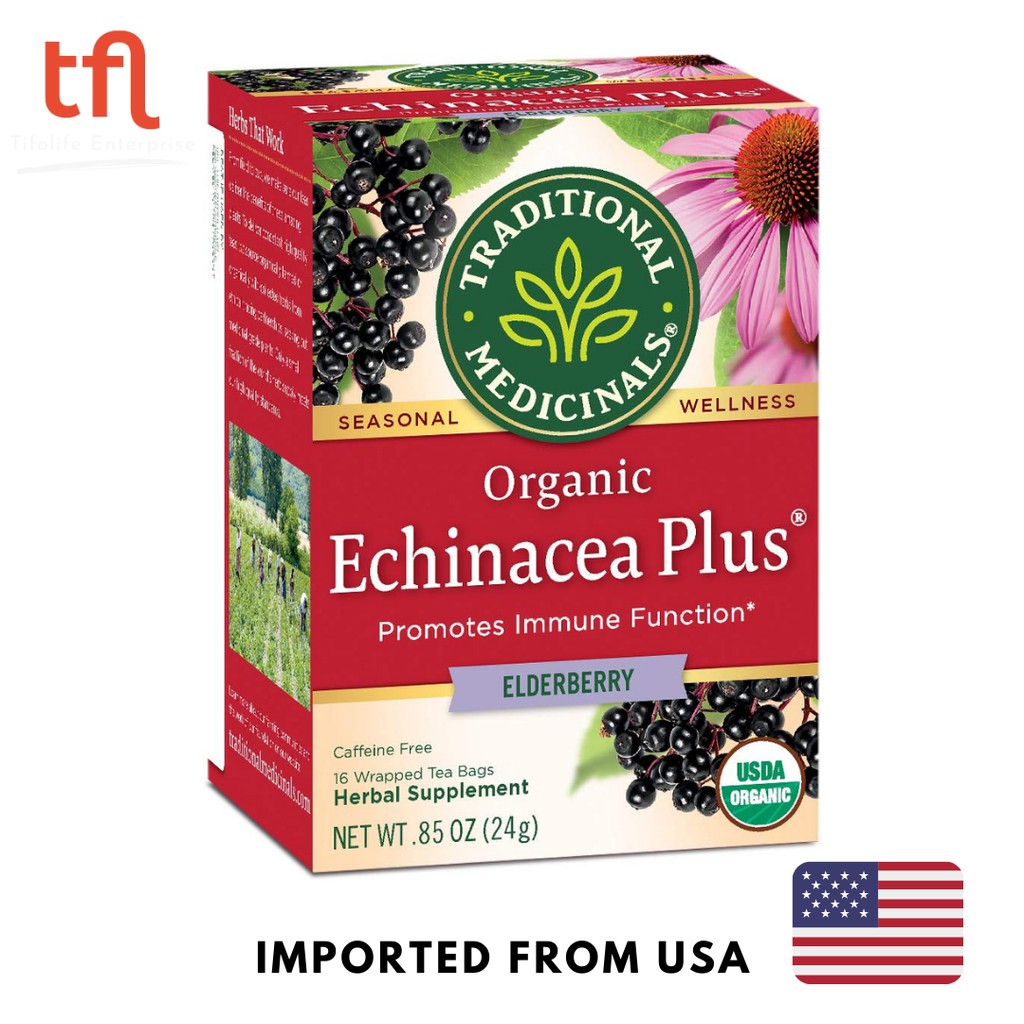 Traditional Medicinals Organic Echinacea Plus Elderberry Seasonal Tea