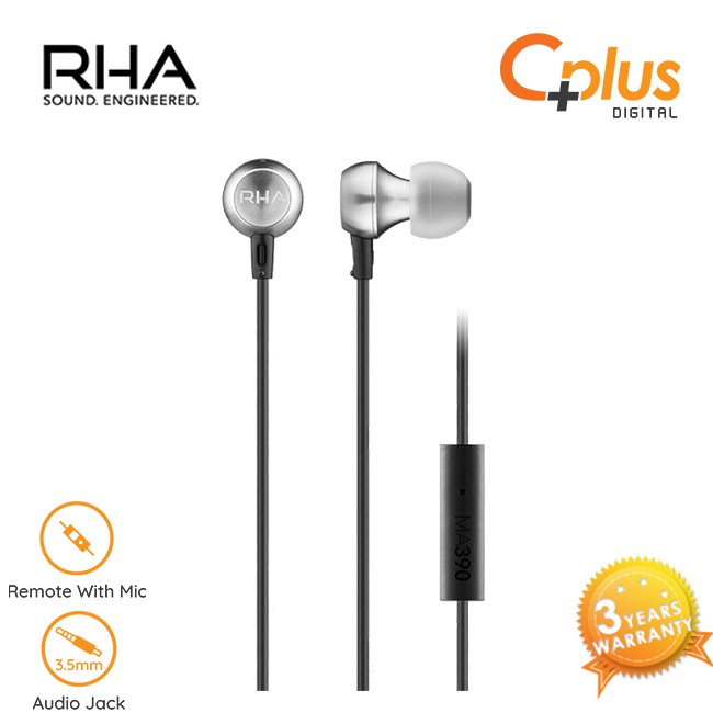 RHA MA390 Universal Noise Isolating Aluminium In Ear Headphones with Universal Shopee Malaysia