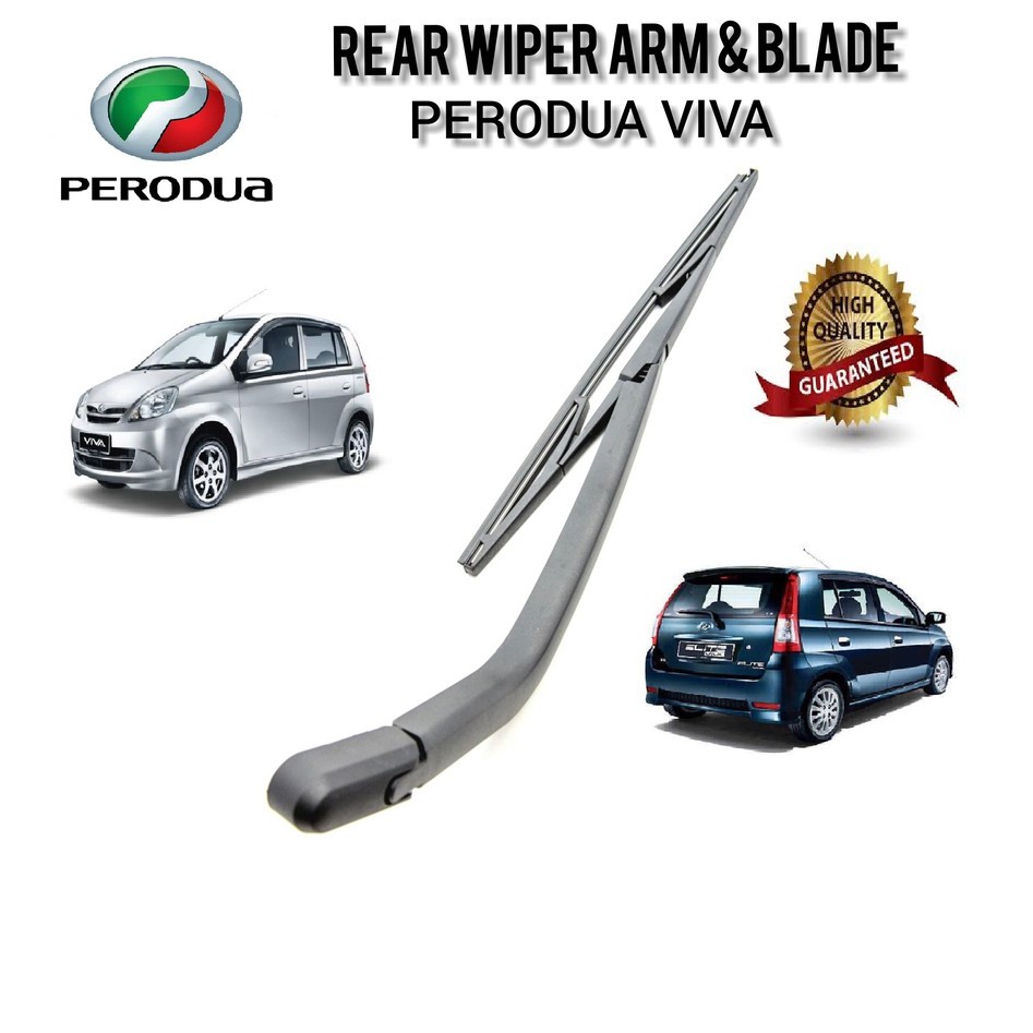 Rear Windscreen Wiper Arm & Blade Set For VW Caddy 3 (III) Estate 2K - Complete